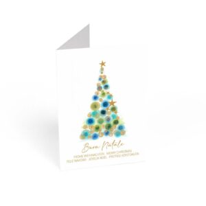 Biglietto Albero in blu