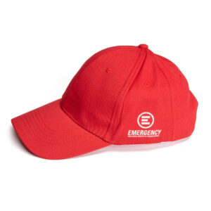 Cappellino rosso estivo EMERGENCY con visiera