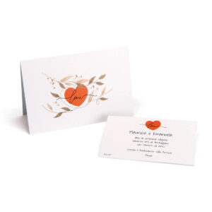 set love cuore arancione