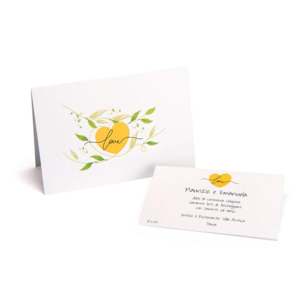 set love cuore giallo