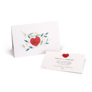 set love cuore rosso