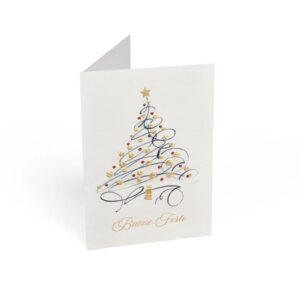 Biglietto albero dorato