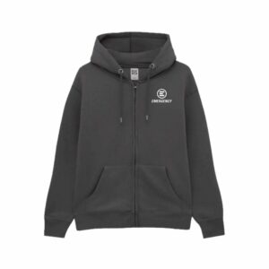 Felpa EMERGENCY in RPET con cappuccio e zip