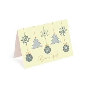 Biglietto decori di natale