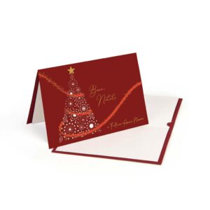 Biglietto albero in rosso