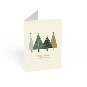 Biglietto alberi di natale